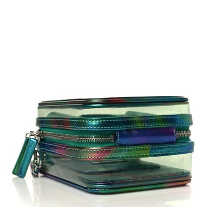 Chanel PVC Patent Calfskin Patent Lambskin Vertical Vanity Case Green 3 of 8