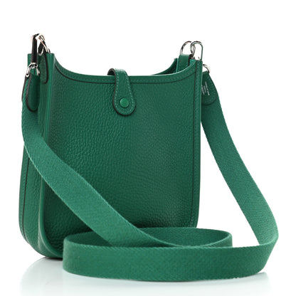 Hermes Taurillon Clemence Evelyne TPM Vert Vertigo 2 of 7