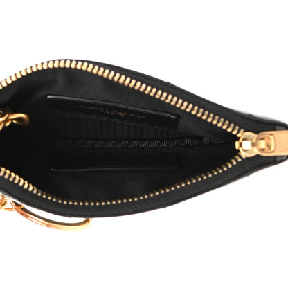 Saint Laurent Calfskin Matelasse Monogram Key Pouch Black 4 of 6