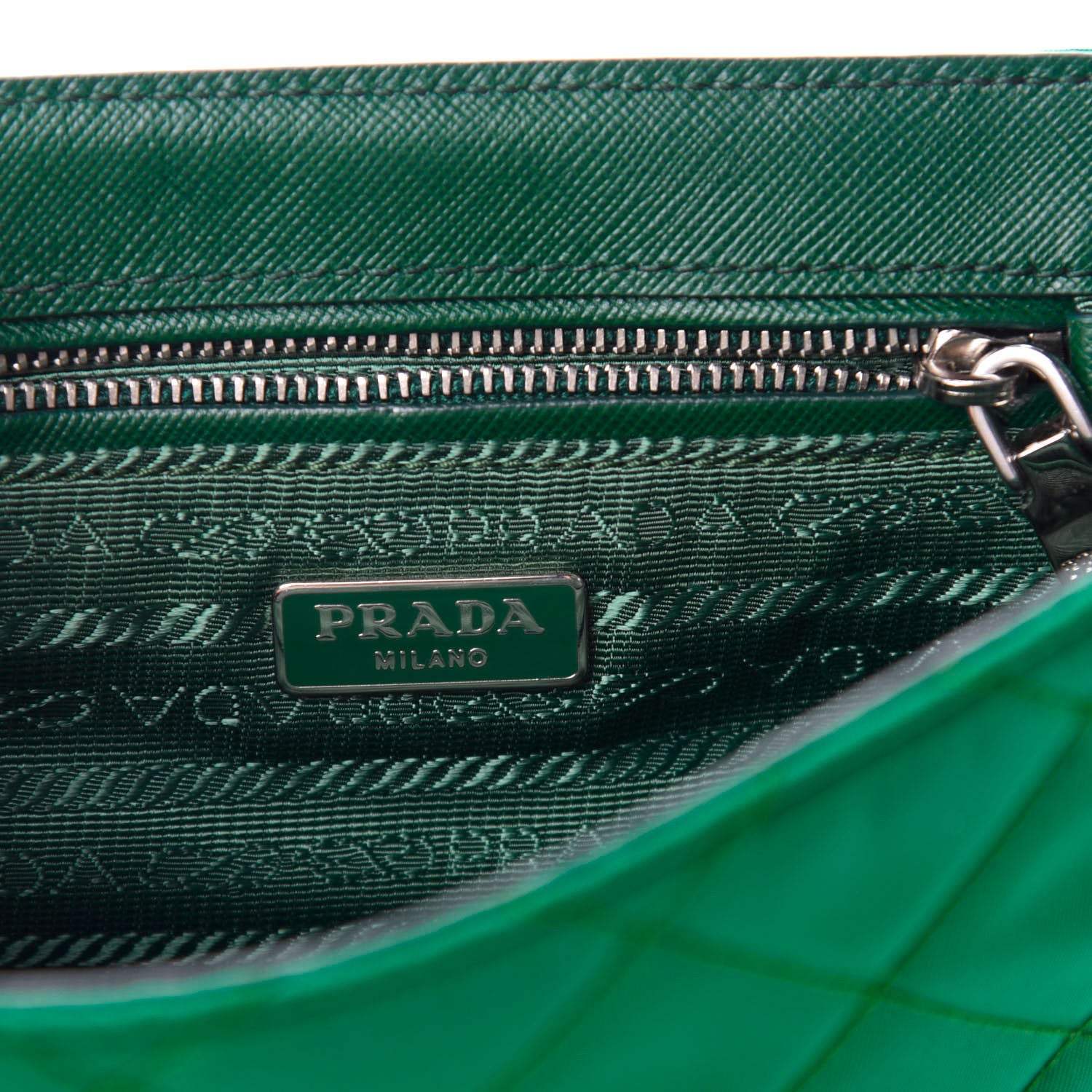 Prada Nylon Tessuto Impuntu Quilted Flap Oleandro 8 of 10