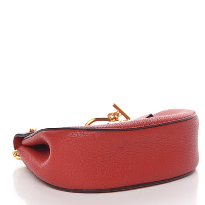 Chloe Grained Lambskin Mini Drew Shoulder Bag Plaid Red 4 of 12