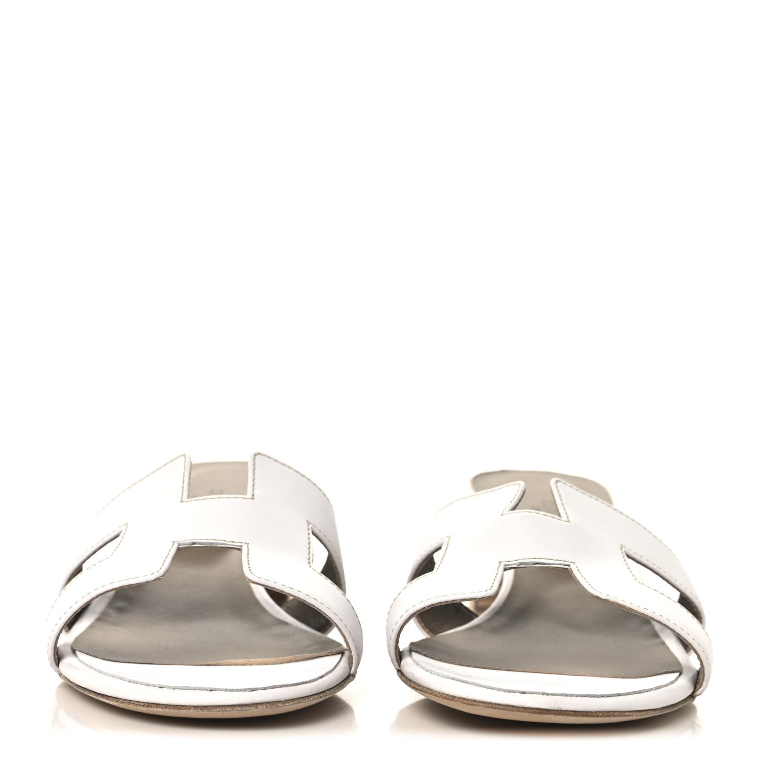 Hermes Calfskin Oasis Sandals 40.5 White 3 of 9