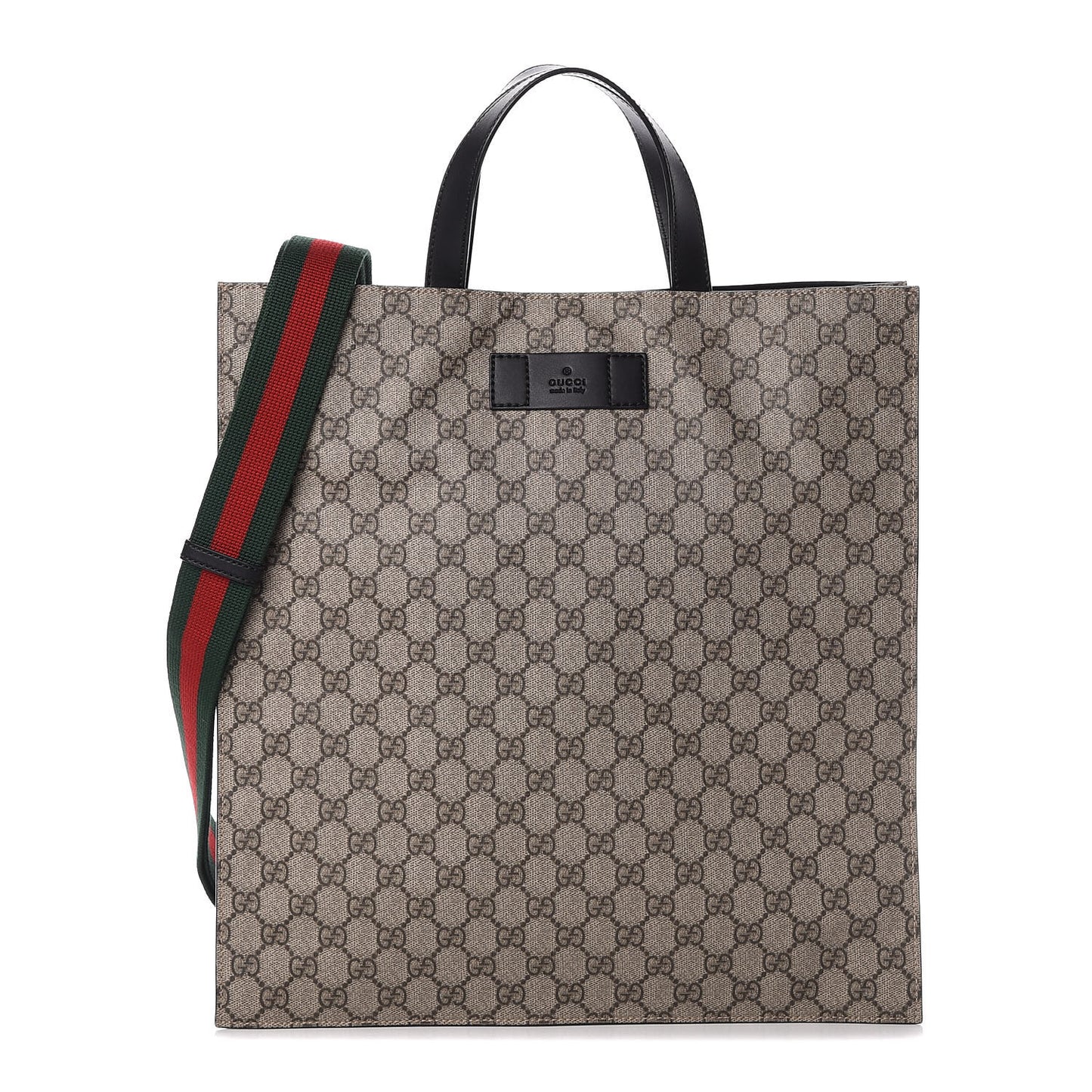 Soft GG Supreme Monogram Web Vertical Tote Black