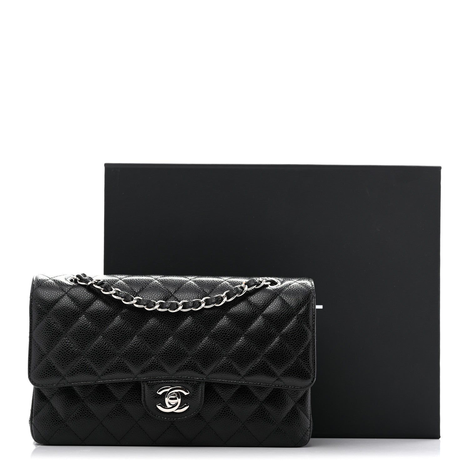 Chanel Caviar Quilted Medium Double Flap Black 13 of 13