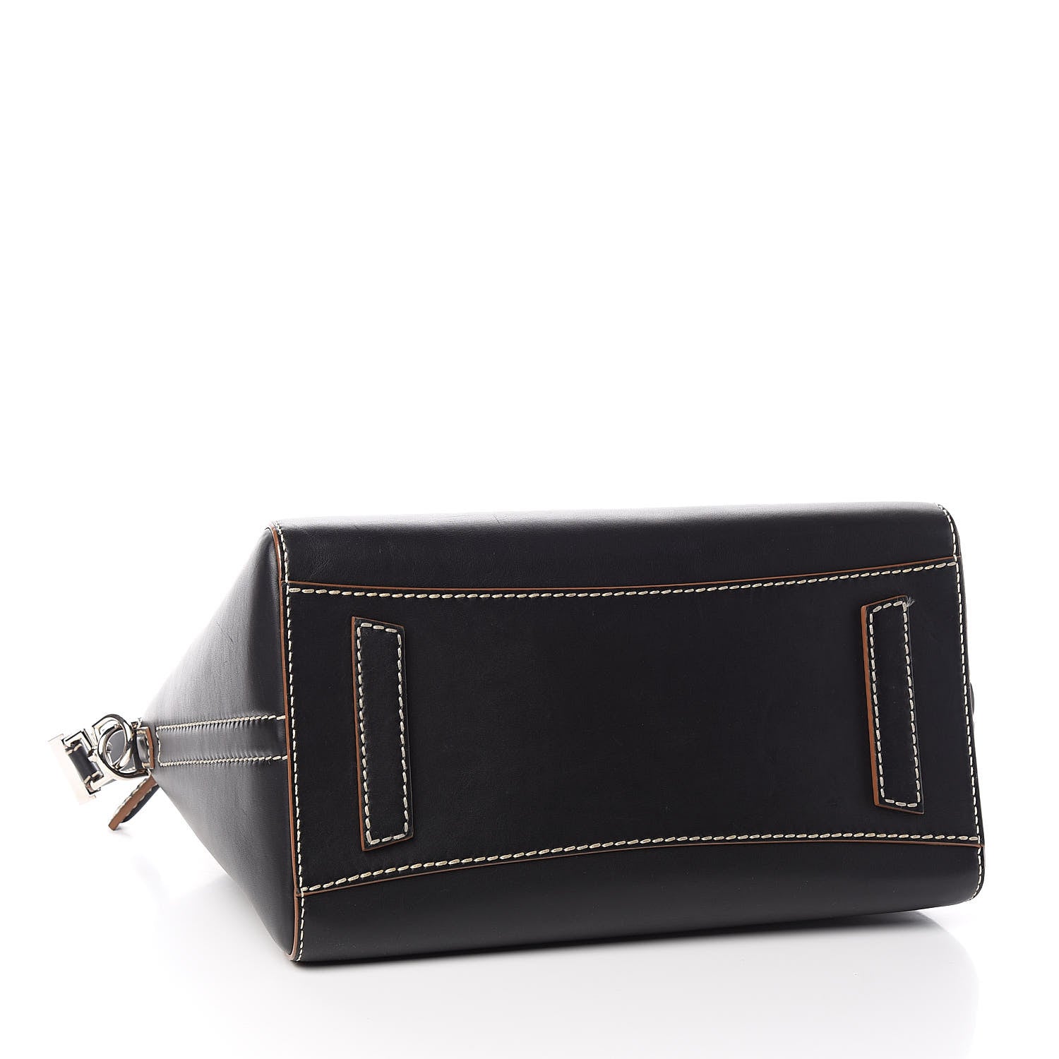Givenchy Calfskin Contrast Topstitch Medium Antigona Black White Brown 4 of 12