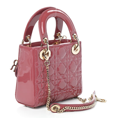 Christian Dior Patent Cannage Mini Lady Dior Pink 3 of 10