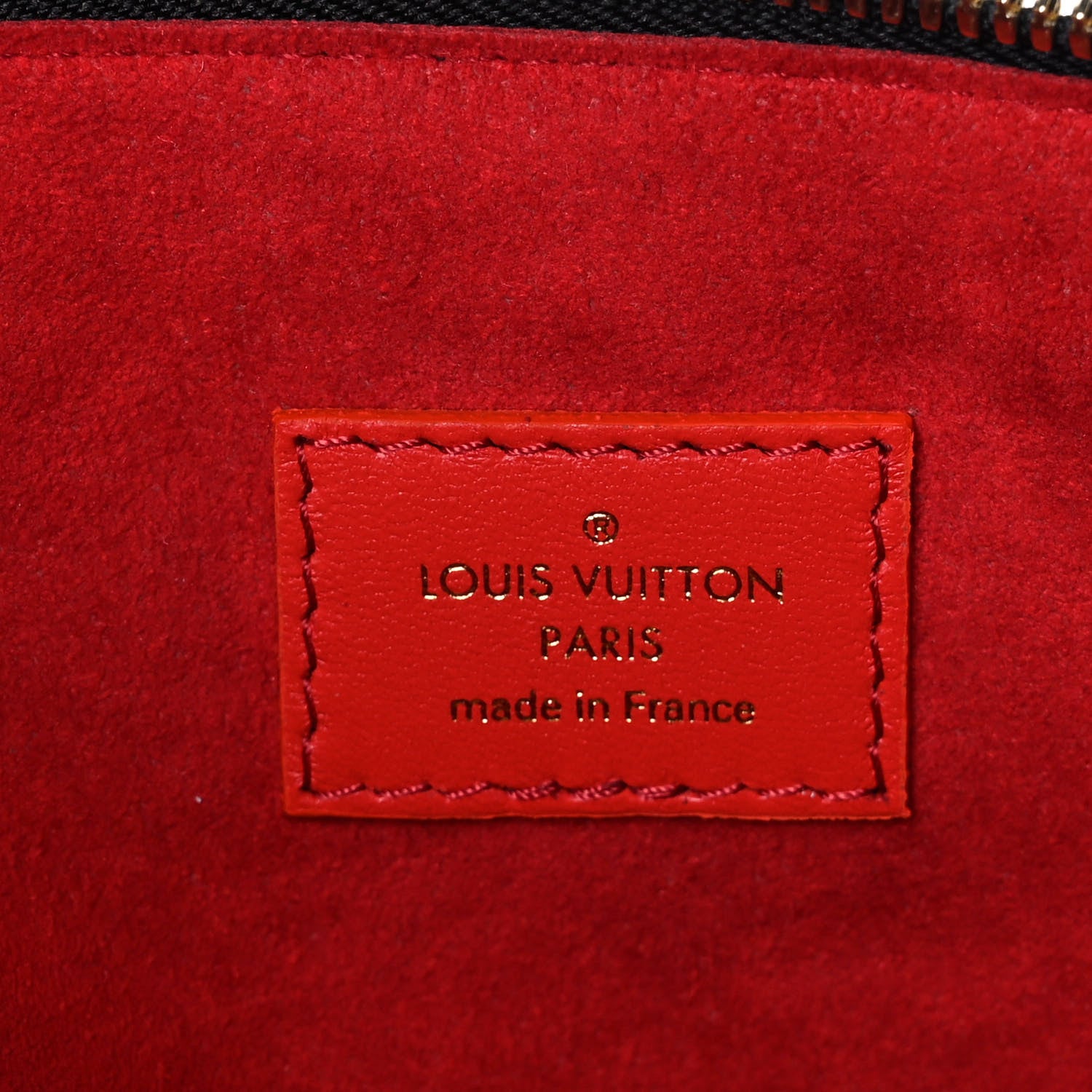 Louis Vuitton Patent Embossed Monogram Lambskin Coussin MM Black Red 6 of 9