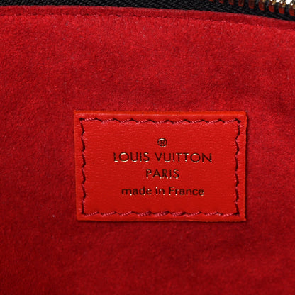 Louis Vuitton Patent Embossed Monogram Lambskin Coussin MM Black Red 6 of 9