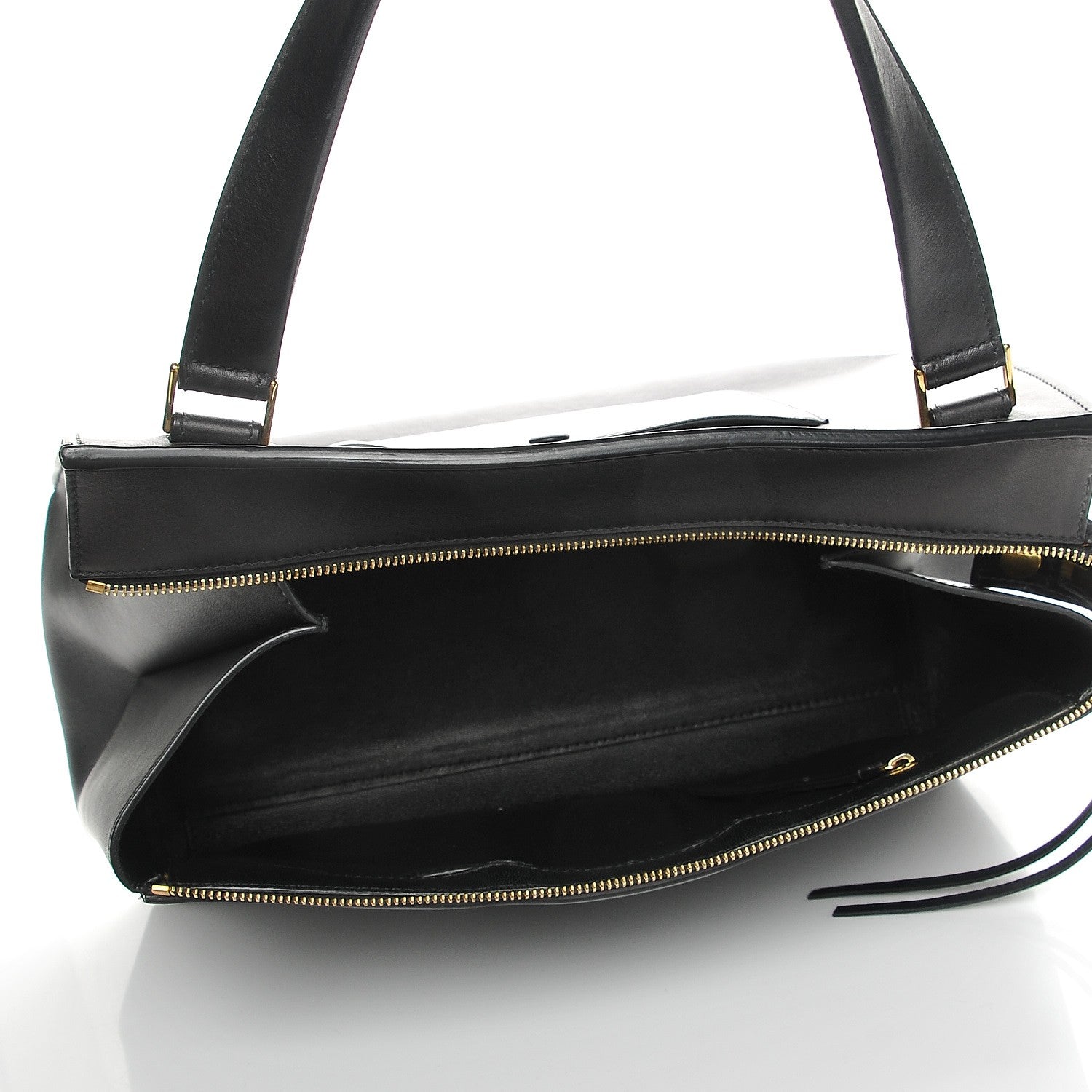 Celine Smooth Calfskin Medium Bi-Color Edge Shoulder Bag Black Navy 5 of 8