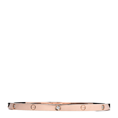 Cartier 18K Pink Gold 6 Diamond Small LOVE Bracelet 16 3 of 6
