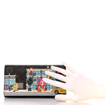 Louis Vuitton Monogram 2022 Christmas Animation Sarah Wallet Yellow 2 of 8