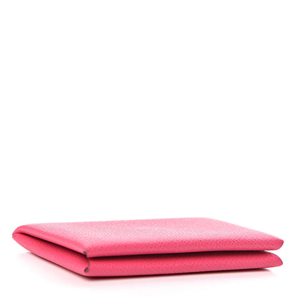 Hermes Epsom Calvi Card Case Rose Tyrien 4 of 7
