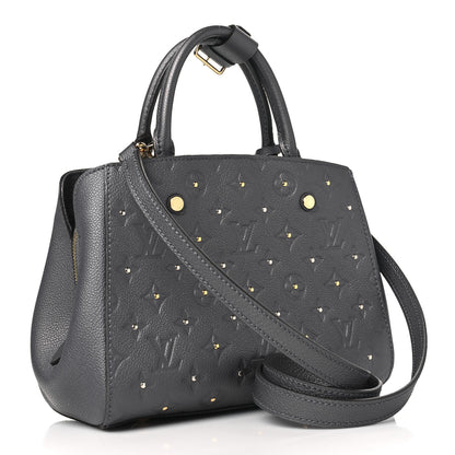 Louis Vuitton Empreinte Studded Montaigne BB Gris Silver 3 of 9