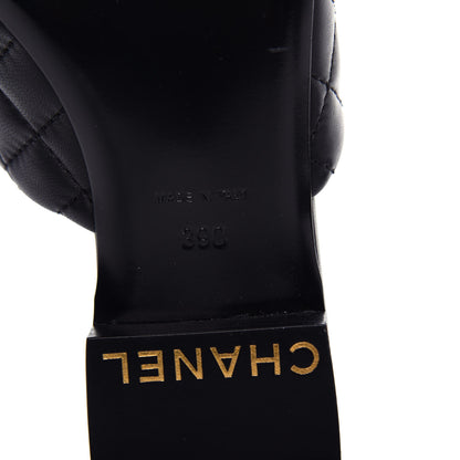 Chanel Lambskin Quilted Chain Mules 39 Black 9 of 11
