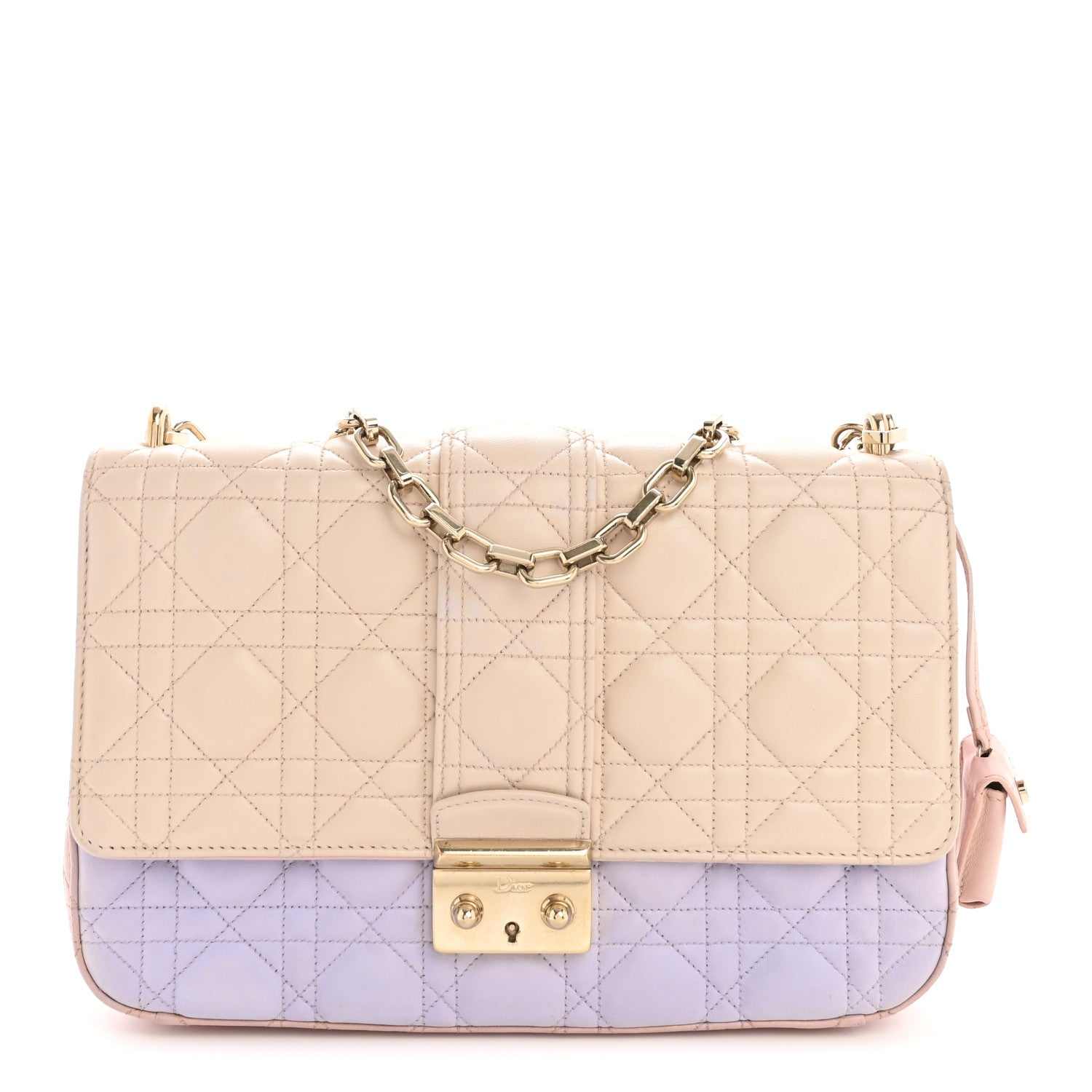Christian Dior Lambskin Cannage Medium Miss Dior Flap Purple Beige 1 of 14