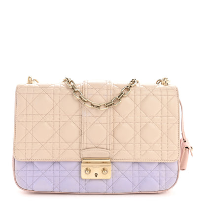 Christian Dior Lambskin Cannage Medium Miss Dior Flap Purple Beige 1 of 14