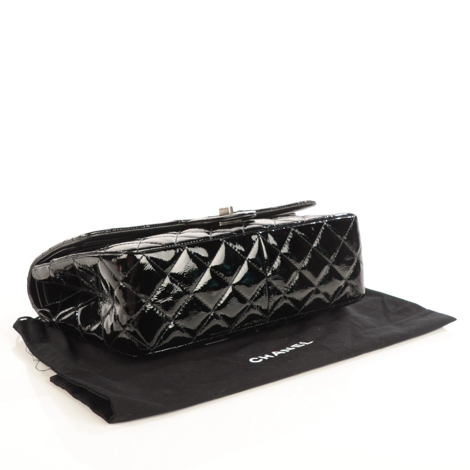 Chanel Distressed Patent 2.55 Reissue 227 Black 4 of 8