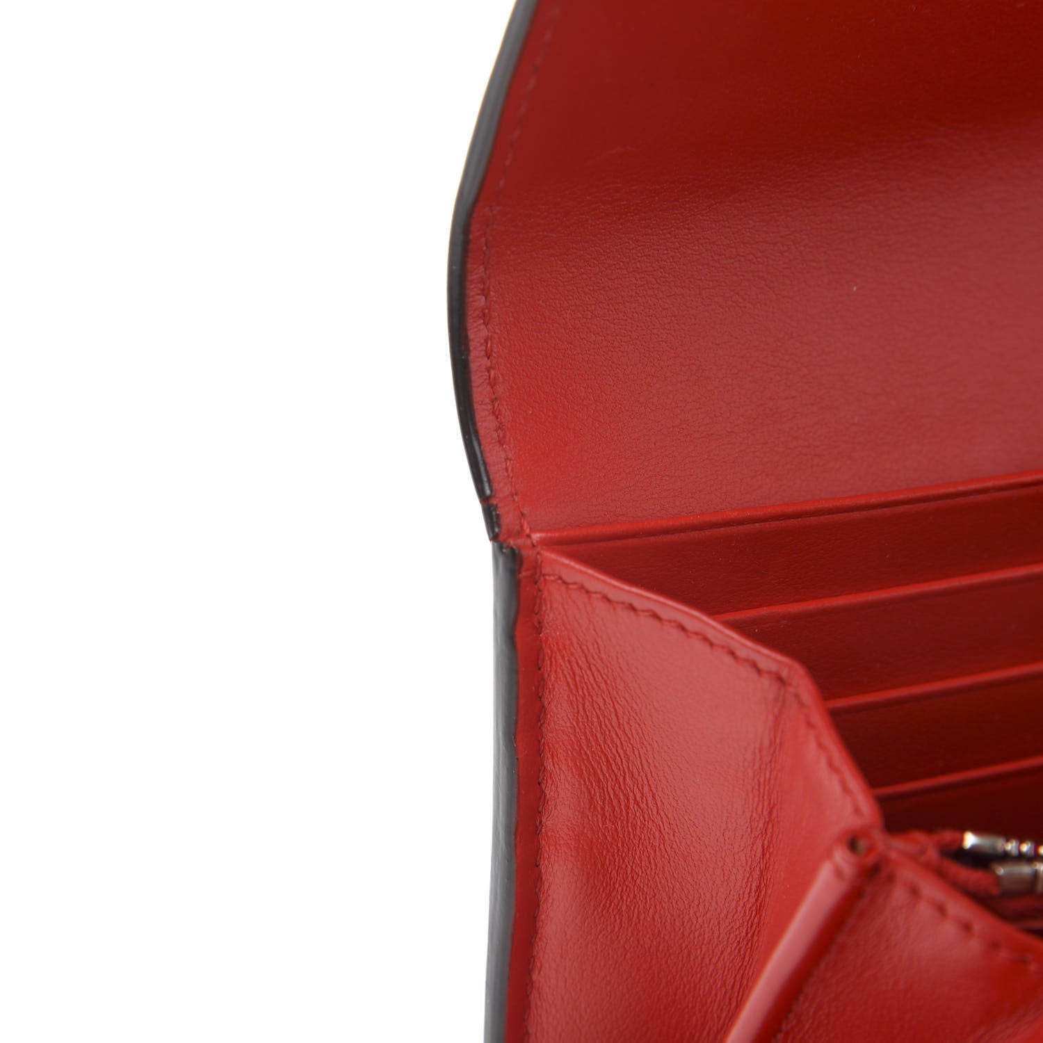 Fendi Vitello Liberty Century Lucido By The Way Continental Wallet Rosso 9 of 14