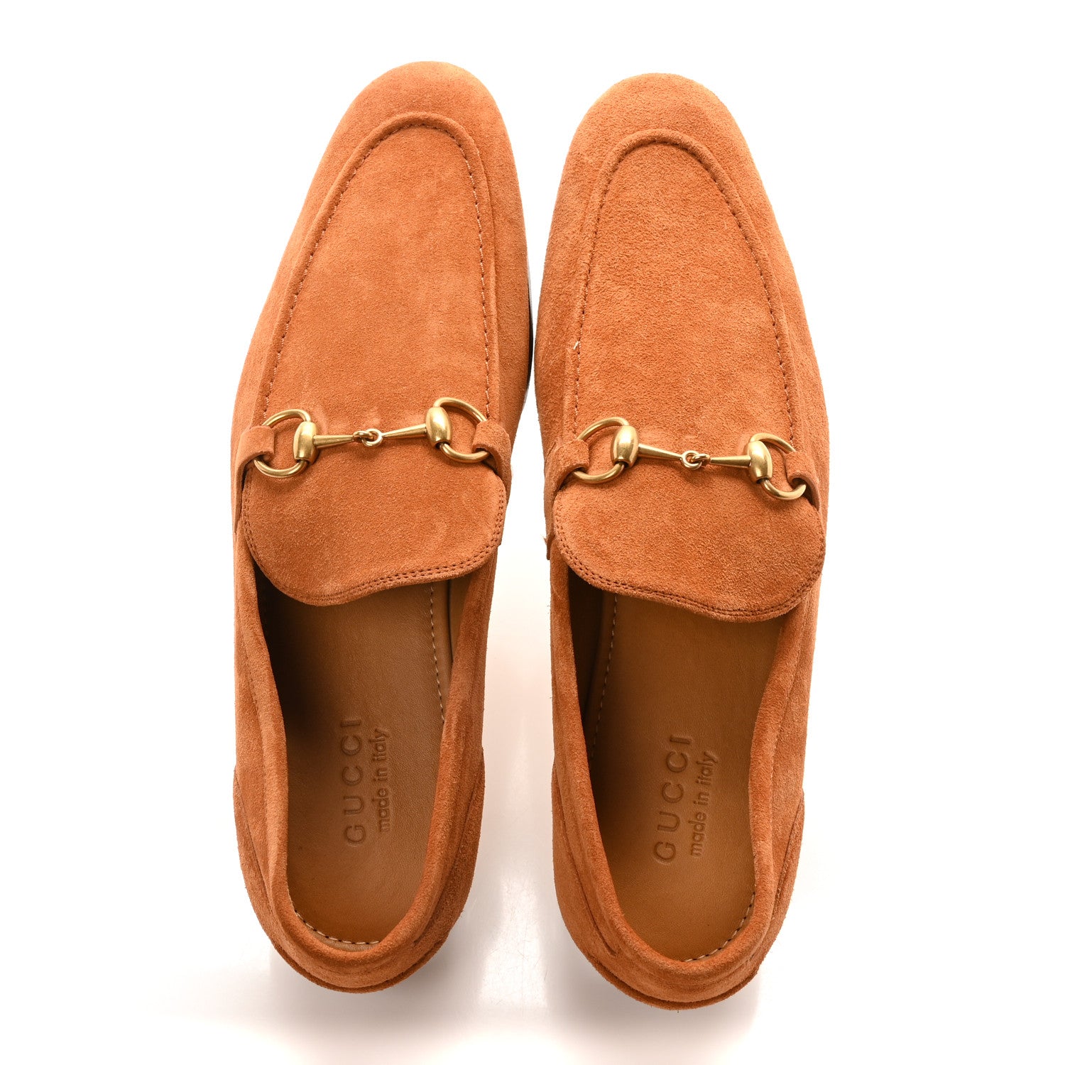 Gucci Suede Horsebit Mens Jordaan Loafers 11 Harness Brown 2 of 9