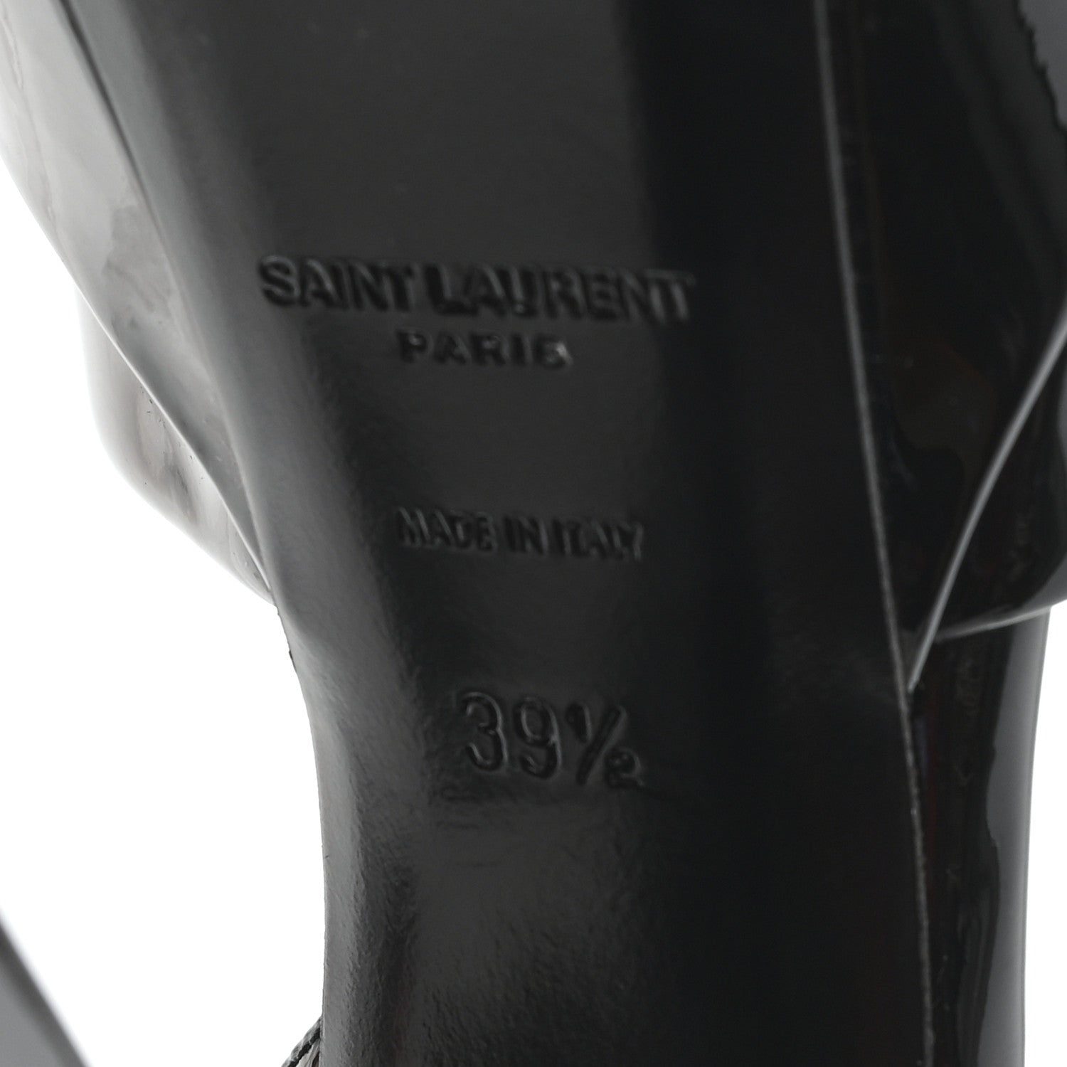 Saint Laurent Patent Sexy 95 Tanouk Platform Sandals 39.5 Black 7 of 10