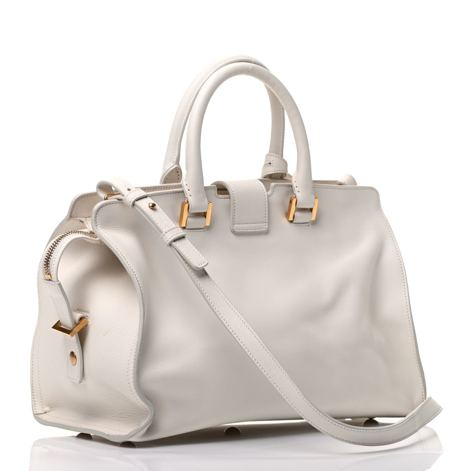 Saint Laurent Calfskin Small Classic Y Cabas White 5 of 16