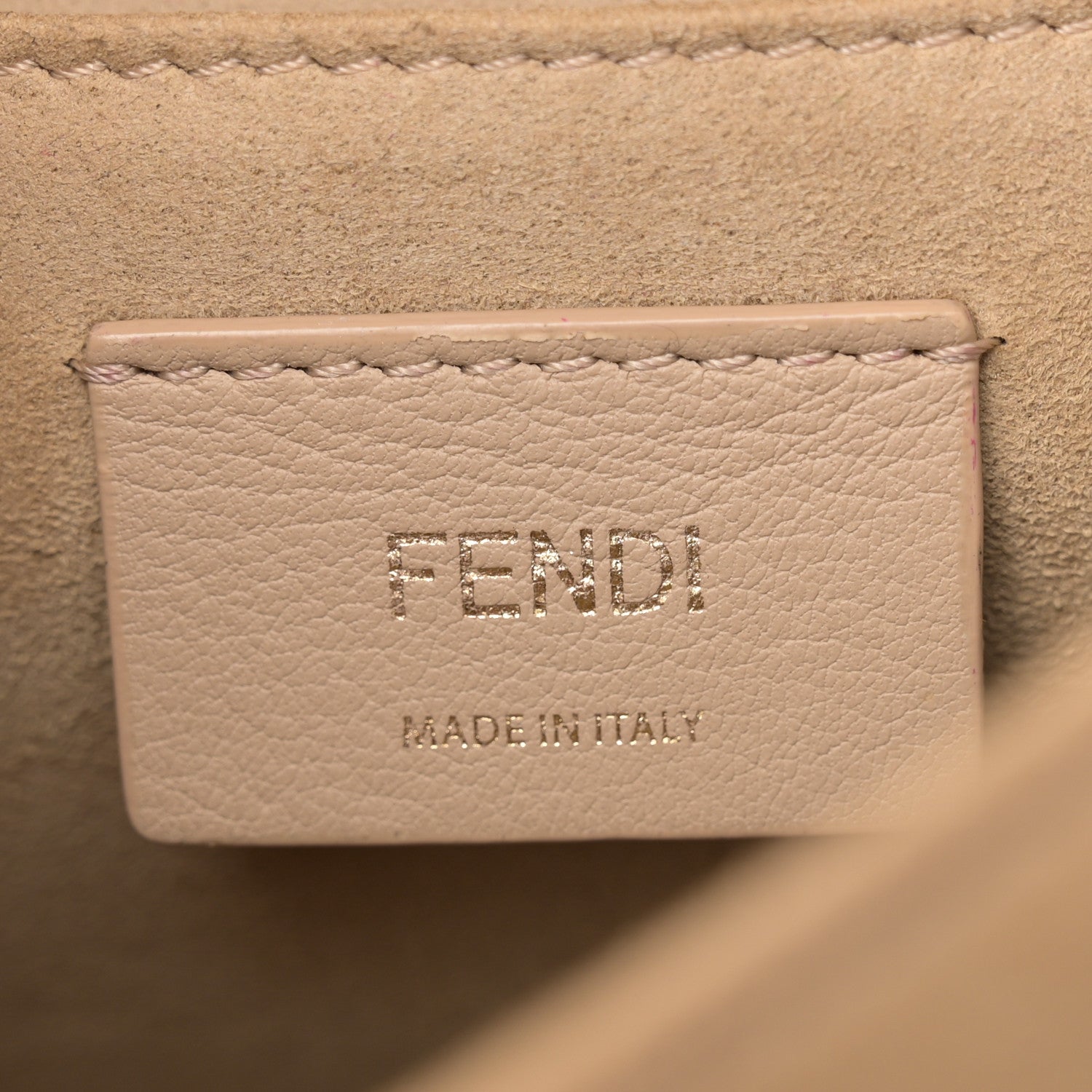 Fendi Vitello Liberty Bi-Color FF 1974 Embossed Chain Strap Kan U Shoulder Bag Black Maya 6 of 16