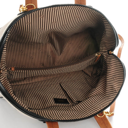 Fendi Tessuto Matelasse Chameleon Tote Ecru Black 5 of 7