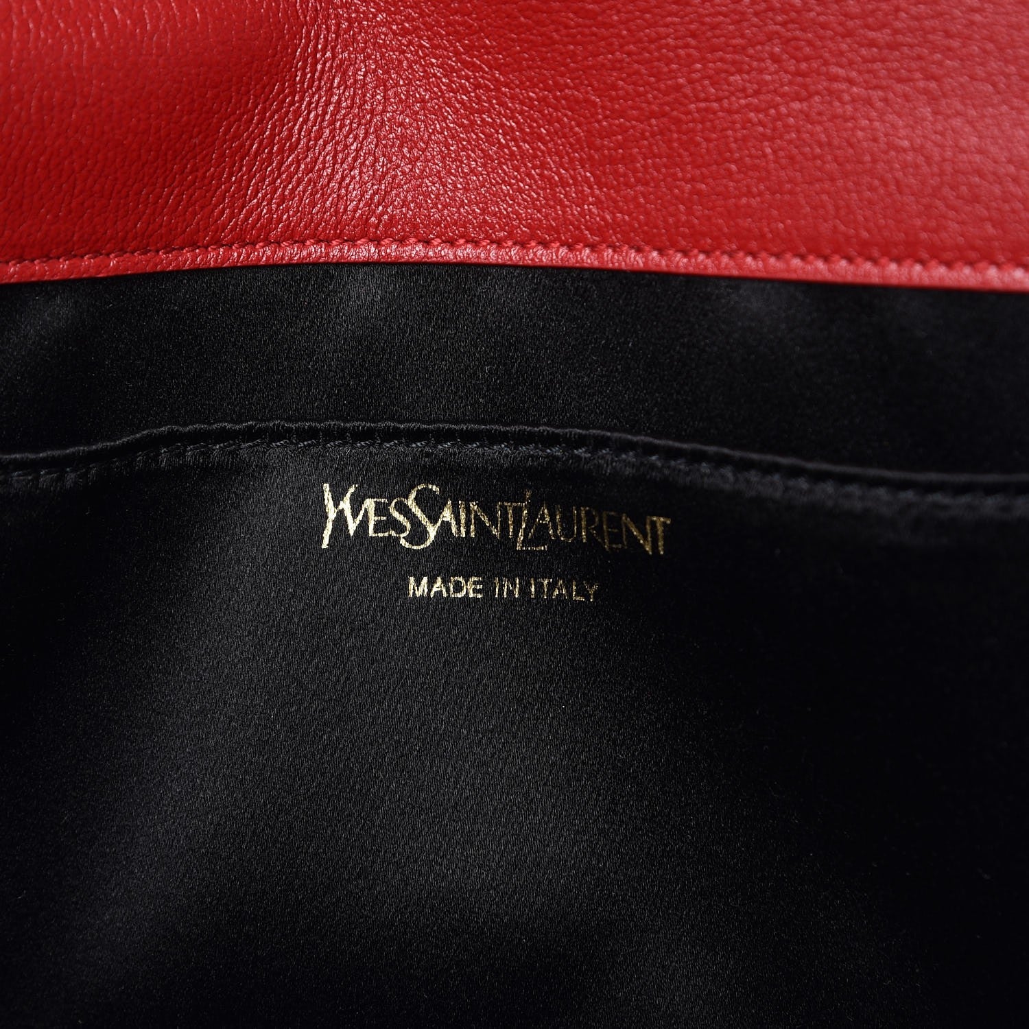 Saint Laurent Calfskin Monogram Large Belle De Jour Clutch Rouge Orient 6 of 6