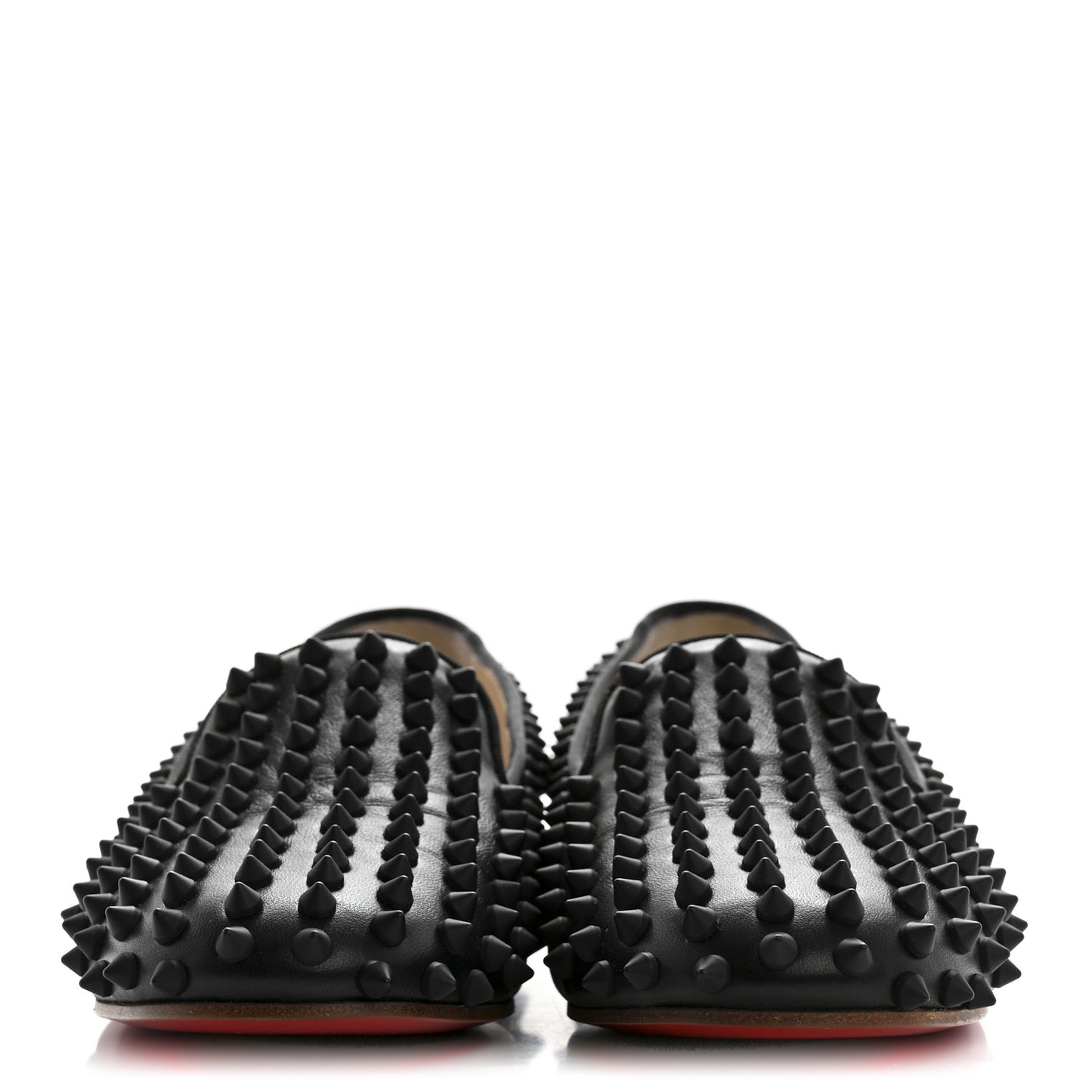 Nappa Calfskin Rolling Spikes Flat Loafer 36.5 Black
