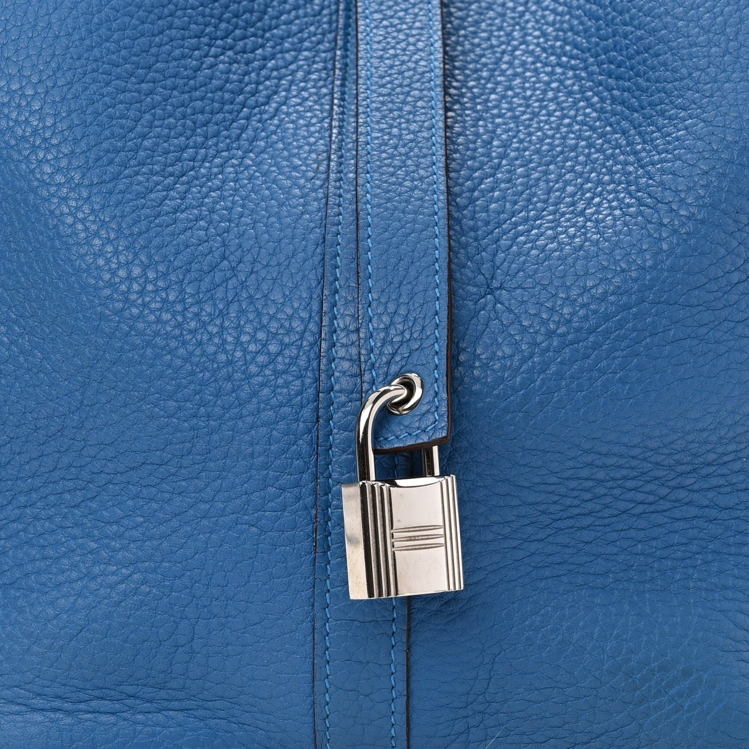 Hermes Taurillon Clemence Picotin Lock 26 GM Bleu France 8 of 11