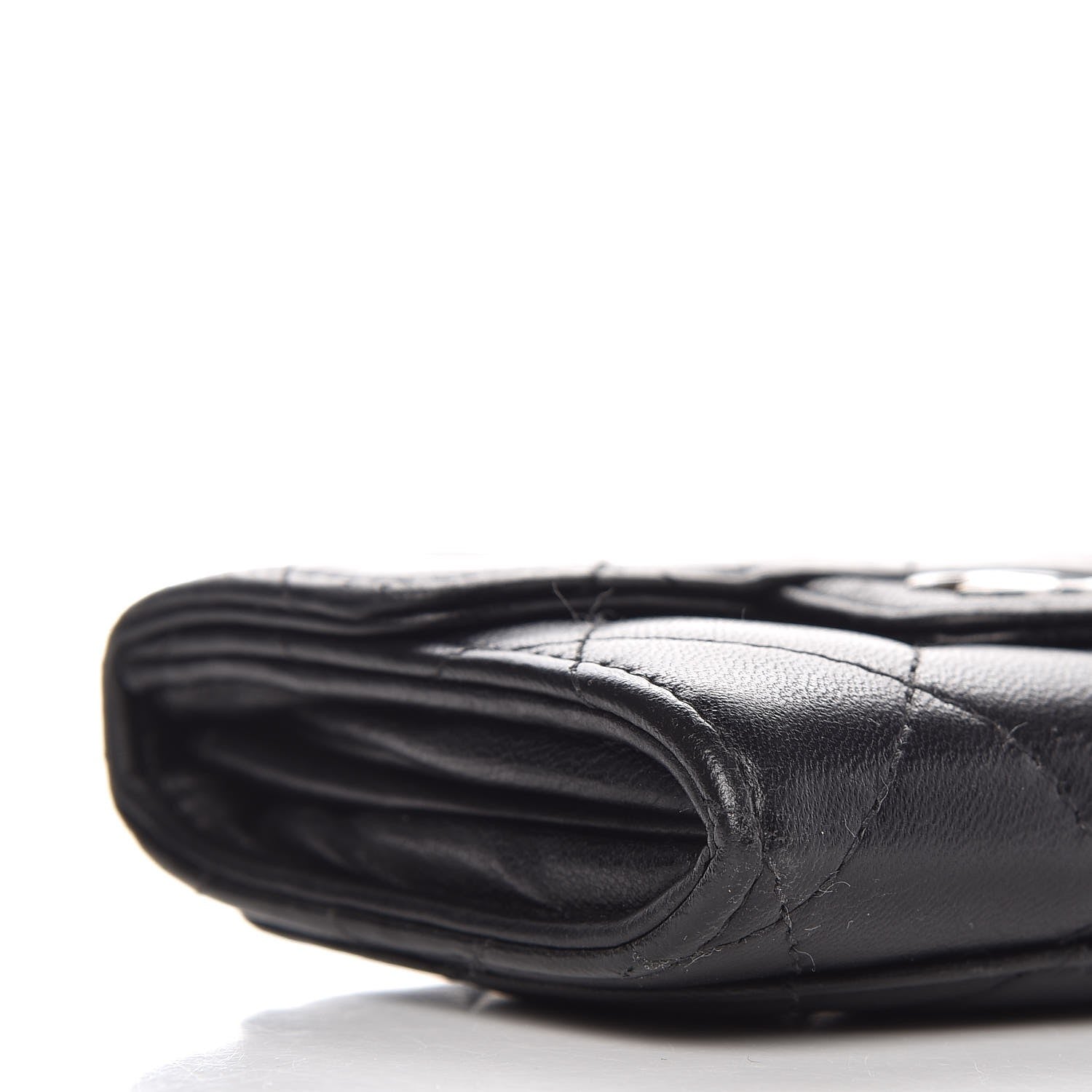 Chanel Lambskin Quilted Flap Card Holder Wallet Black 11 of 11