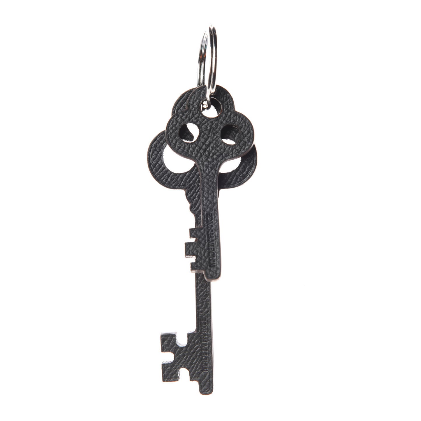 Epsom Petit H Key Ring Malachite Orange Black