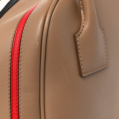 Burberry Smooth Calfskin Small Cube Bowling Bag Driftwood Bright Military Red 9 of 11
