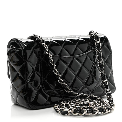 Chanel Patent Calfskin Quilted Mini Rectangular Flap Black 3 of 10