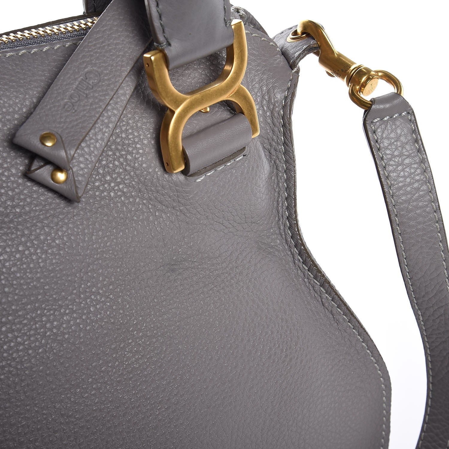 Chloe Calfskin Medium Marcie Satchel Cashmere Grey 10 of 10