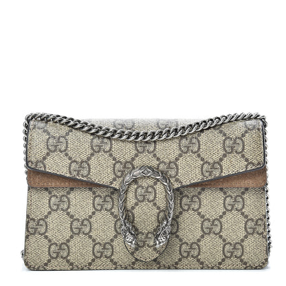 Gucci GG Supreme Monogram Super Mini Dionysus Shoulder Bag Taupe 1 of 10