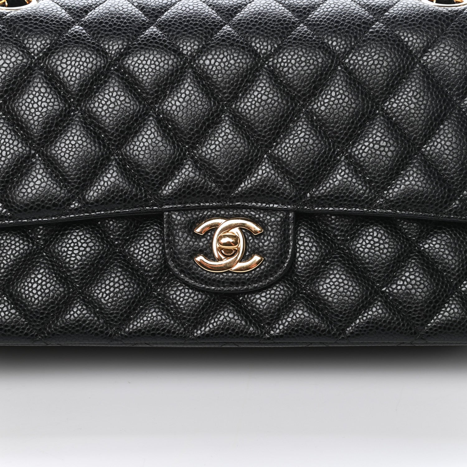 Chanel Caviar Quilted Medium Double Flap Black 10 of 11