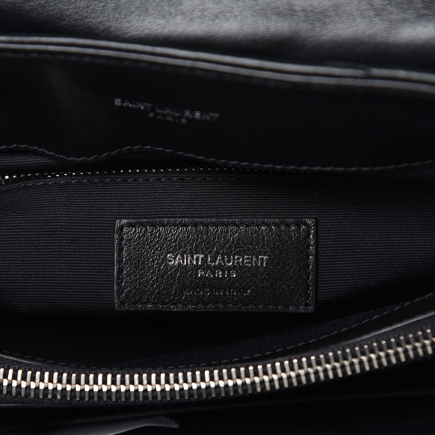 Calfskin Y Quilted Monogram Medium Loulou Satchel Black