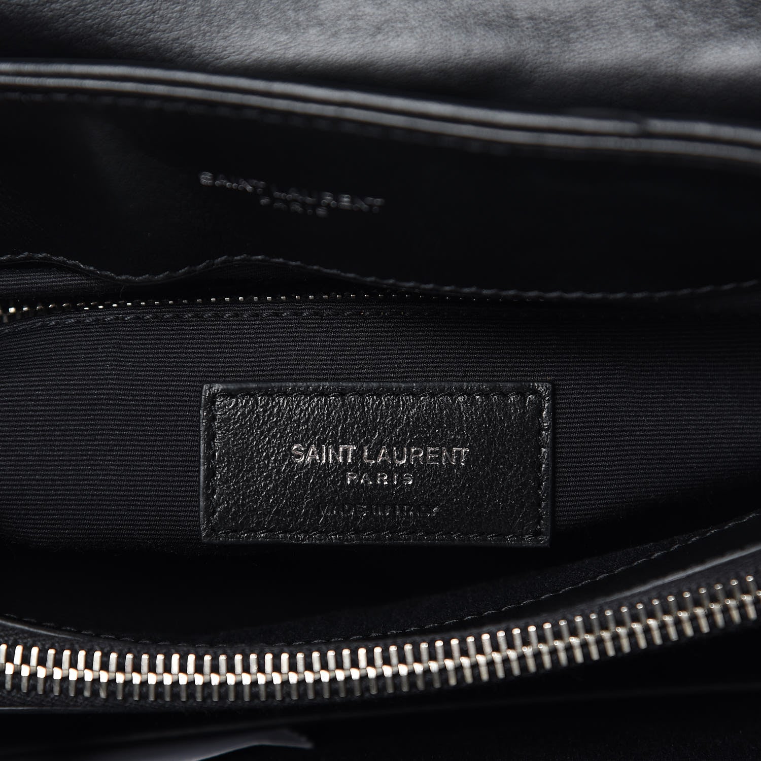 Saint Laurent Calfskin Y Quilted Monogram Medium Loulou Satchel Black 7 of 12