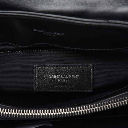 Saint Laurent Calfskin Y Quilted Monogram Medium Loulou Satchel Black 7 of 12
