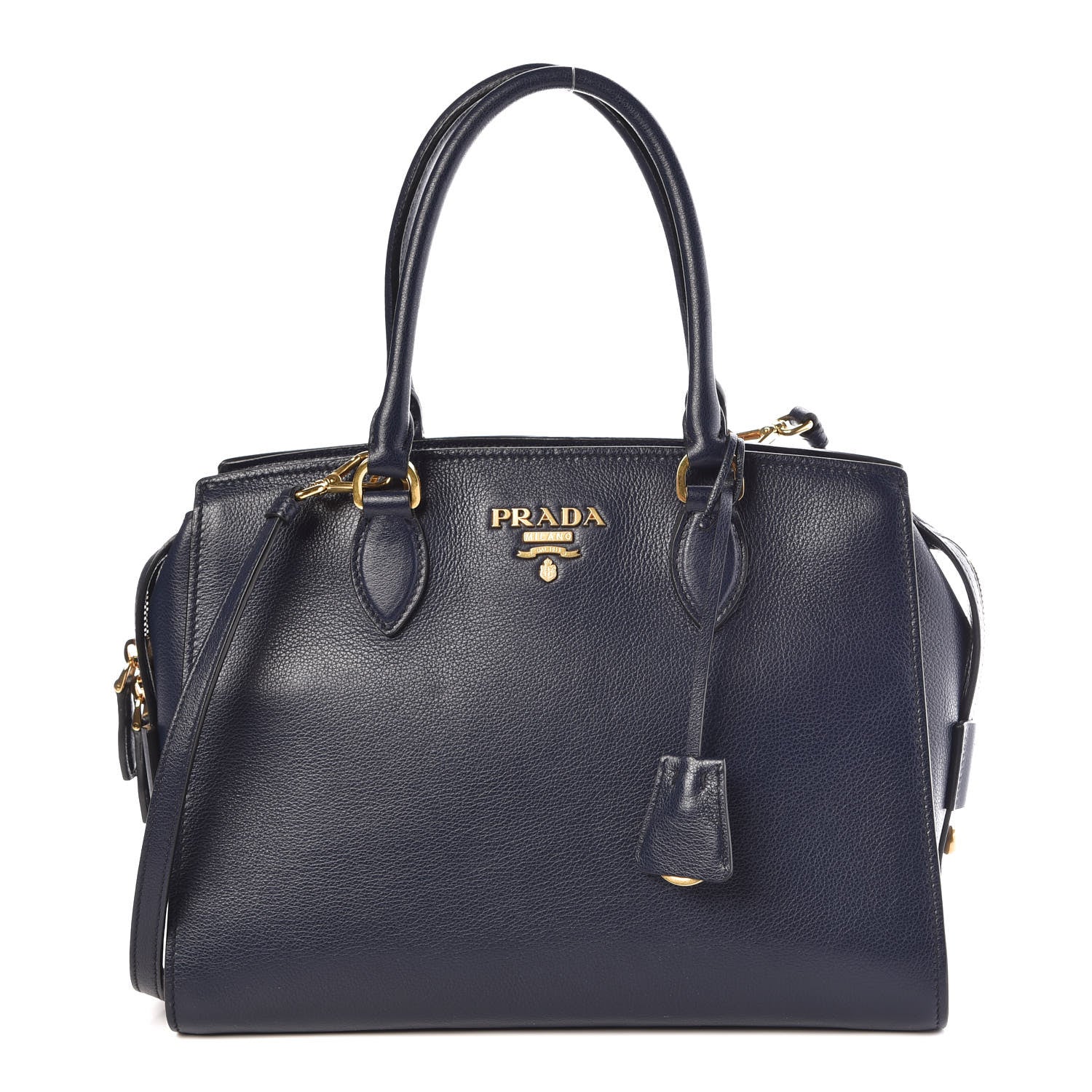 Prada Vitello Daino Shoulder Bag Baltico 1 of 12