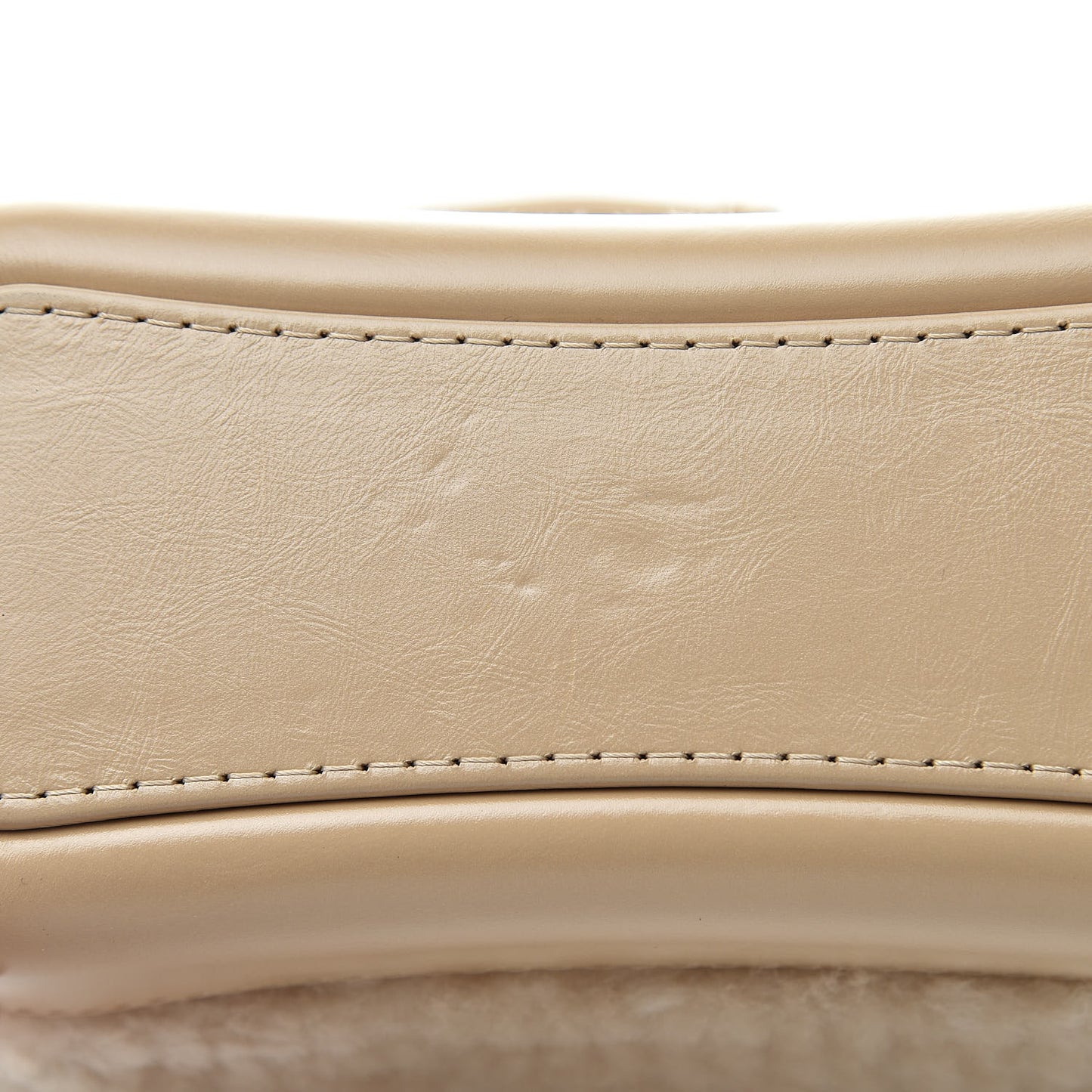 Shearling Small Gabrielle Hobo Dark Beige
