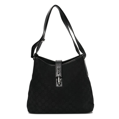 Gucci Monogram Piston Shoulder Bag Black 1 of 15