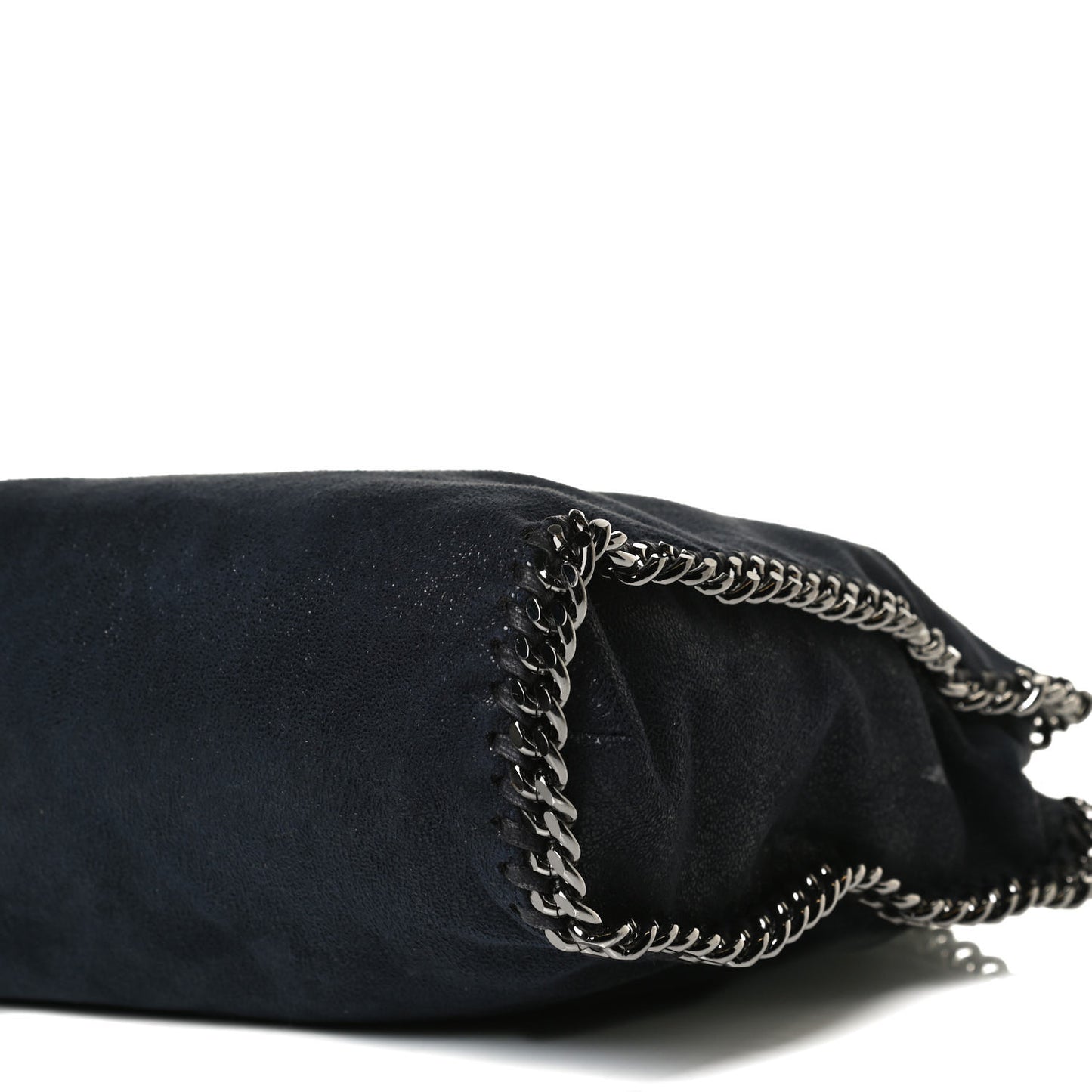 Metallic Shaggy Deer Small Falabella Tote Navy
