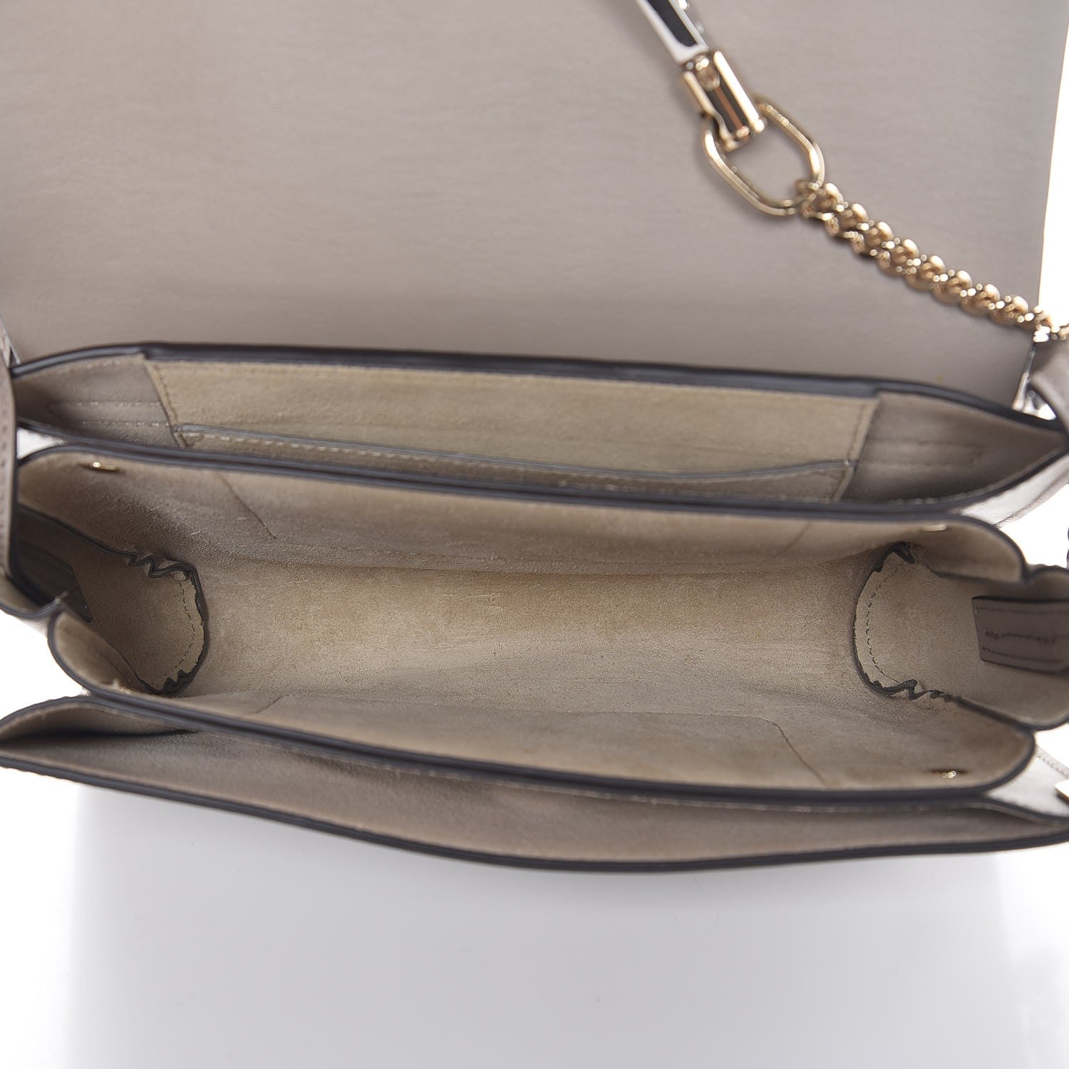Chloe Suede Calfskin Small Faye Shoulder Bag Motty Grey 5 of 7