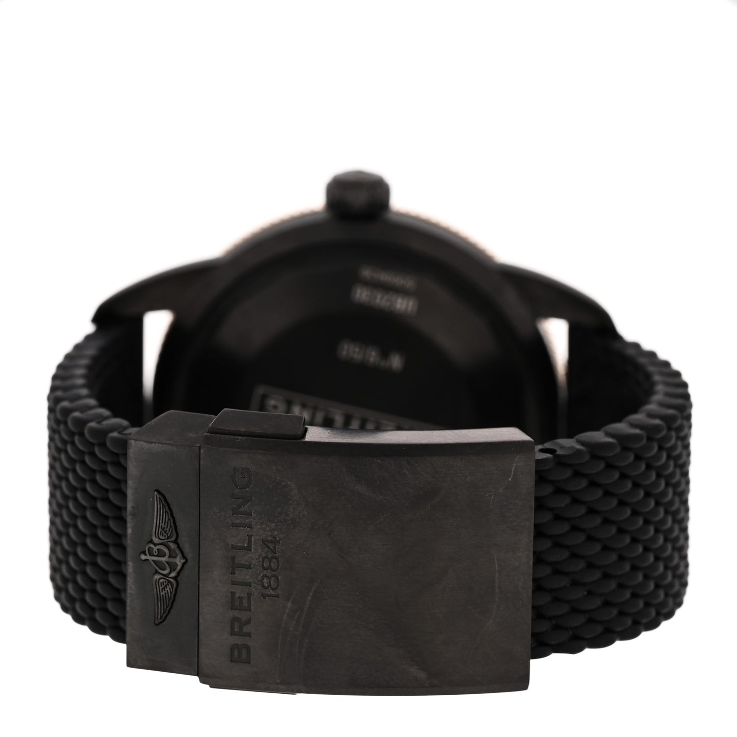 Stainless Steel 18K Rose Gold Rubber 44mm Superocean Heritage II B20 Beverly Hills Automatic Watch Black UB20303A1B1S1
