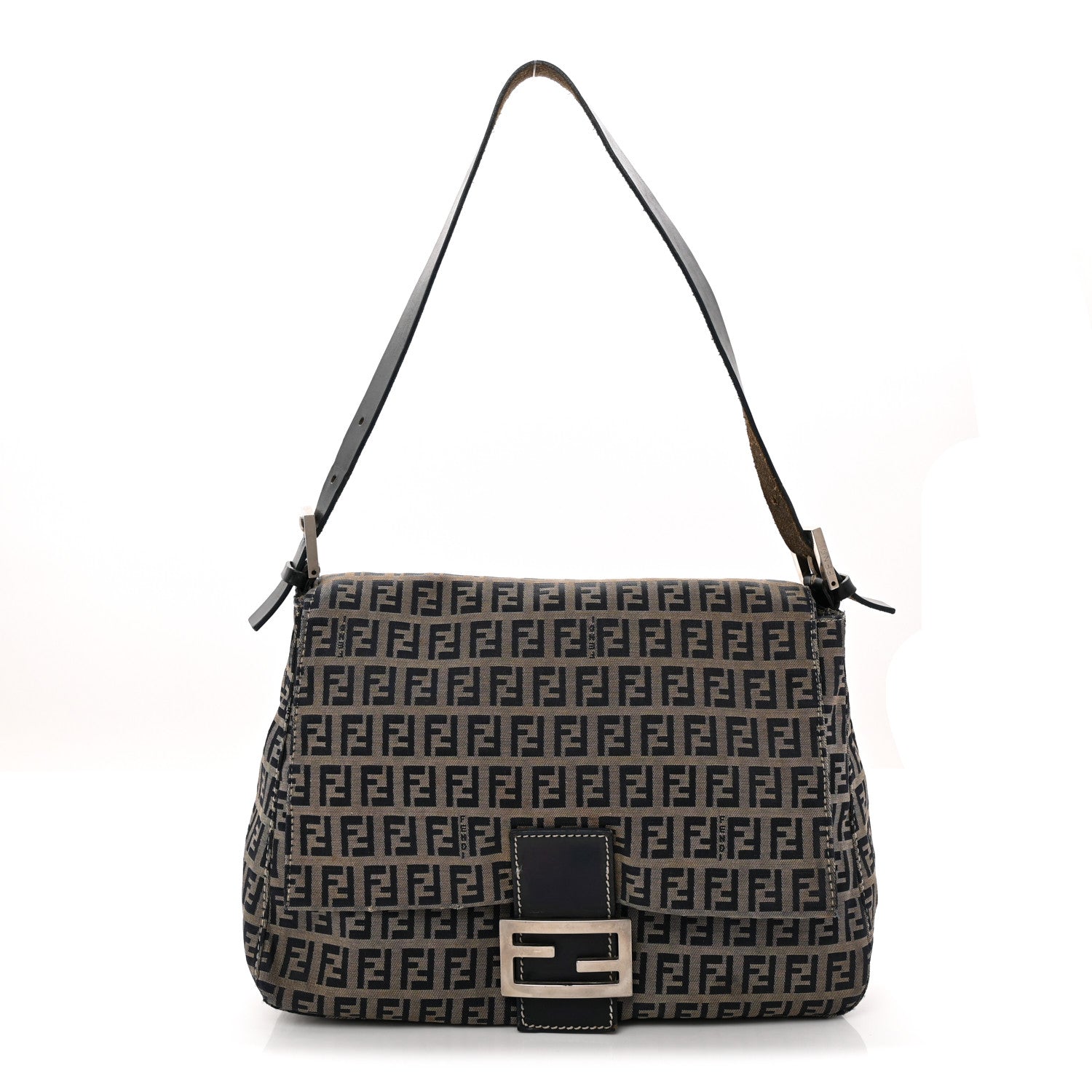 Fendi Zucchino Mama Baguette Navy 1 of 12