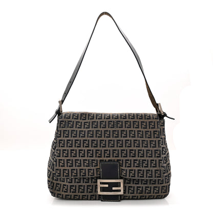 Fendi Zucchino Mama Baguette Navy 1 of 12