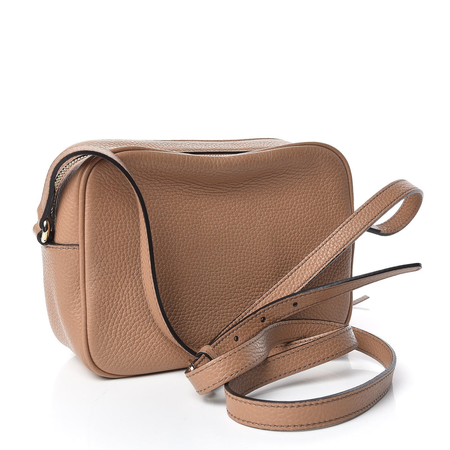 Pebbled Calfskin Small Soho Disco Bag Camelia