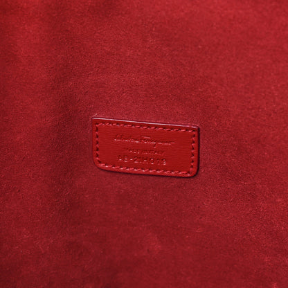 Salvatore Ferragamo Calfskin Medium Gancini Tote Red 6 of 9